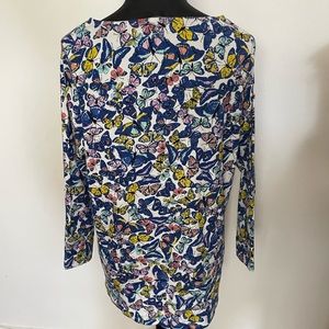 Avon‎ Signature Collection Butterfly Print Long Sleeve Top Size XL (16)